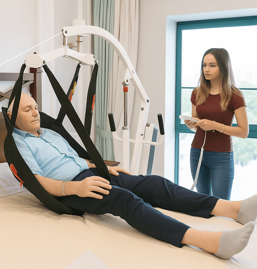 Electric Patient Lifter is a tool to help lift stroke patients - LifeAid